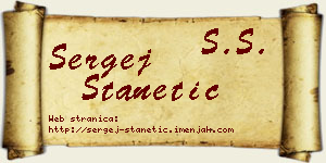 Sergej Stanetić vizit kartica